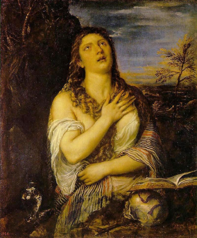 Unknown Artist Penitent Mary Magdalen By Titian